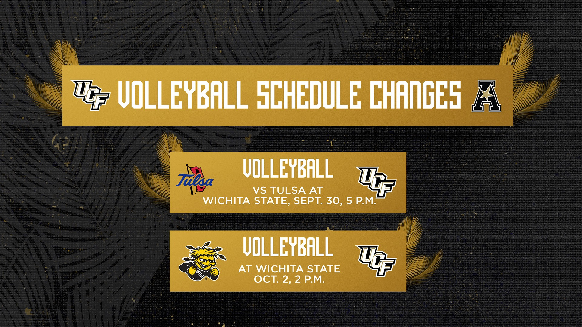 UCF Athletics Announces Updates to This Week’s Volleyball Schedule