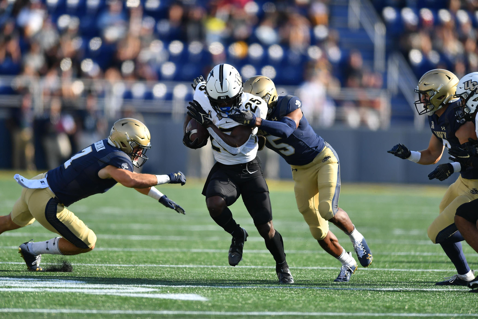 Central Florida wide receiver Brandon Johnson (3) runs a route during the  first half of an NCAA college football game against Boise State on Thursday,  Sept. 2, 2021, in Orlando, Fla. (AP